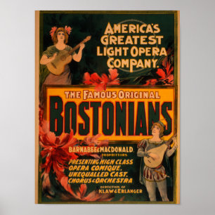 Bostonians Amerikas Underbarare lätta opera Poster