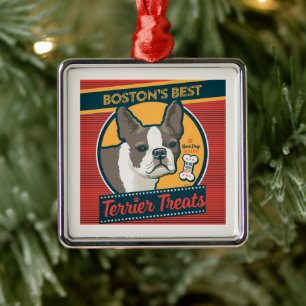 Boston's Best Terrier Treats Julgransprydnad Metall