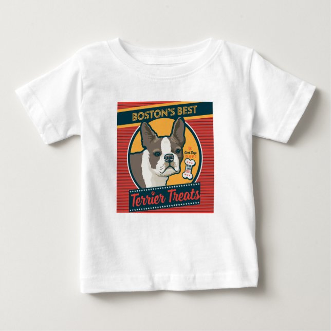 Boston's Best Terrier Treats T Shirt (Framsida)