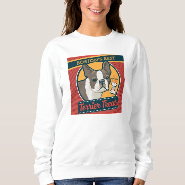 Boston's Best Terrier Treats T Shirt (Framsida)