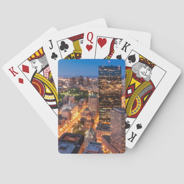 Bostons horisont på skymningen casinokort (Baksidan)