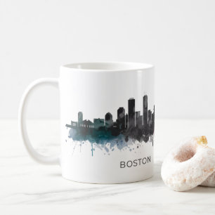 Bostons stadssiluett, Bostons siluett, MA Kaffemugg