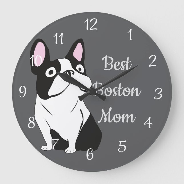 Bostonterrier Stor Klocka (Framsida)