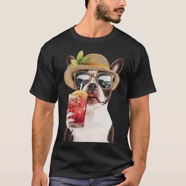 Bostonterrier T Shirt (Framsida)
