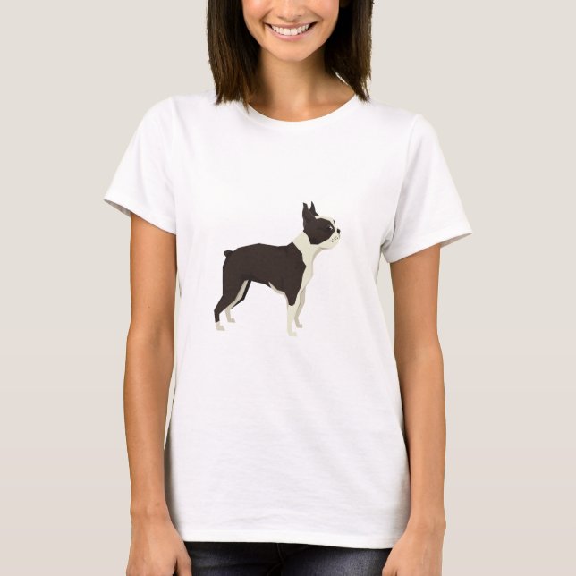 Bostonterrier T Shirt (Framsida)