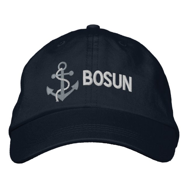 BOSUN Yacht Broderad Kapténsmössa Keps (Framsida)