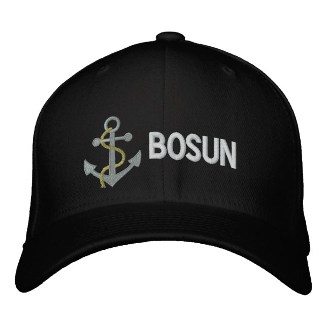 BOSUN Yacht Embroized Cap Broderad Keps (Framsida)