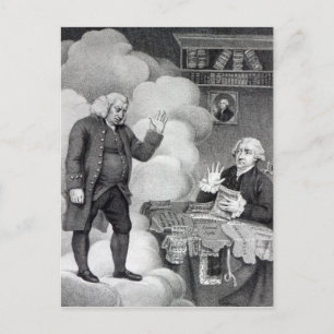 Boswell och Ghost of Samuel Johnson Vykort