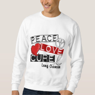BOT 1 för lungcancerFREDKÄRLEK Sweatshirt