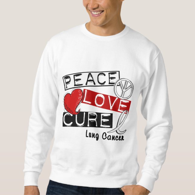 BOT 1 för lungcancerFREDKÄRLEK Sweatshirt (Framsida)