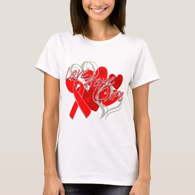 Bot för hjärtsjukdomkärlekhopp tee shirt (Framsida)