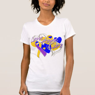 Bot för hopp för blåsacancerkärlek t shirt