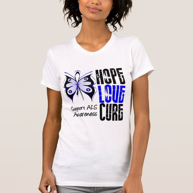 Bot för kärlek för ALS-medvetenhethopp Tee Shirt (Framsida)