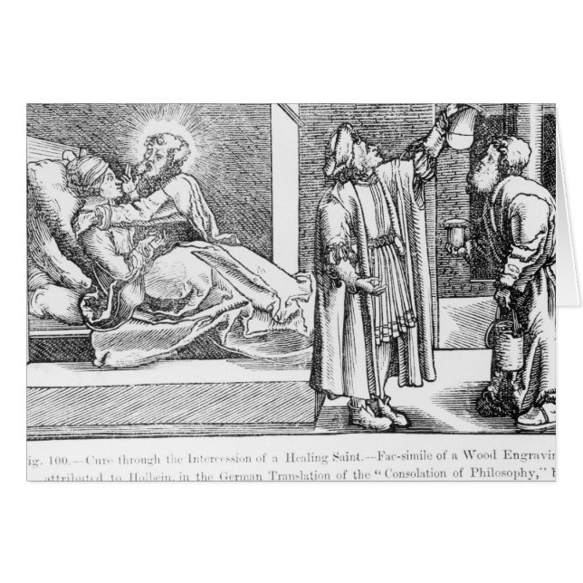 Bot till och med intercessionen av läka hälsningskort (Framsidan Horizontal)