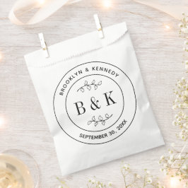 Botánisk blomsterlig röjelig monogram äktenskap