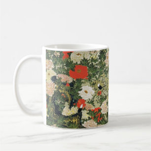 Botan Shoukinzu Colorful Blommigt Flowers Mönster Kaffemugg