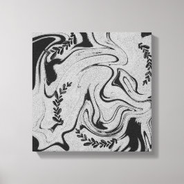 Botanic Balance" Black & White Acrylic Wall Art  Canvastryck