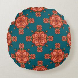 Botanic Bloom Round Pillow Rund Kudde