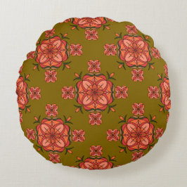Botanic Bloom Round Pillow Rund Kudde