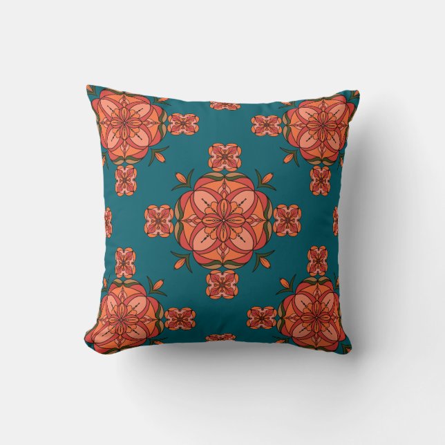 Botanic Bloom Throw Pillow Kudde (Framsida)
