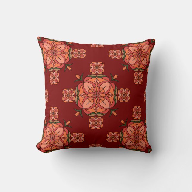 Botanic Bloom Throw Pillow Kudde (Framsida)