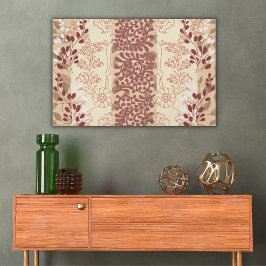 Botanic Dreamscape i Tan Large-Kanvastrycket Canvastryck