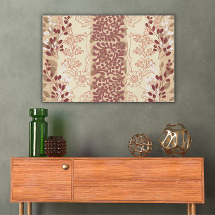 Botanic Dreamscape i Tan Large-Kanvastrycket Canvastryck