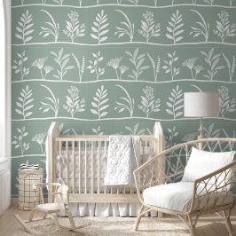 Botanic Serenade Soft Sage Minimalist Silhouettes