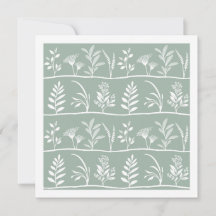 Botanic Serenade Soft Sage Minimalist Silhouettes
