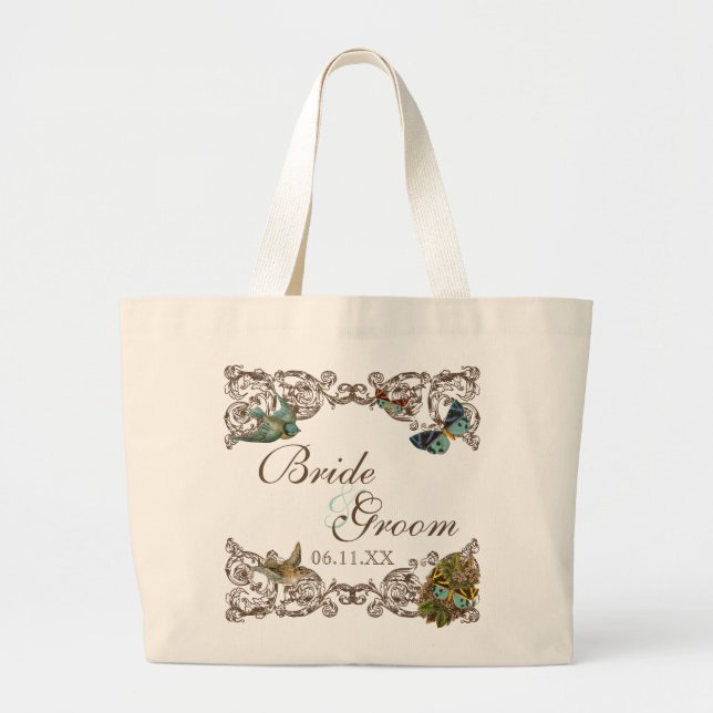 Botanica Bröllop Ensemble - Personlig Tote Bag Jumbo Tygkasse (Framsidan)