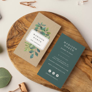 Botanica Kraft   Lodrät Social Media Visitkort