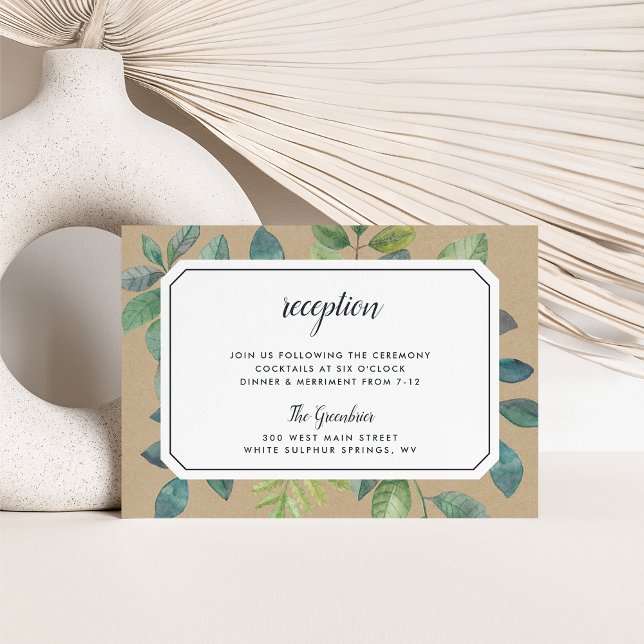 Botanica Kraft Mottagning Kuvert Kort (Skapare uppladdad)