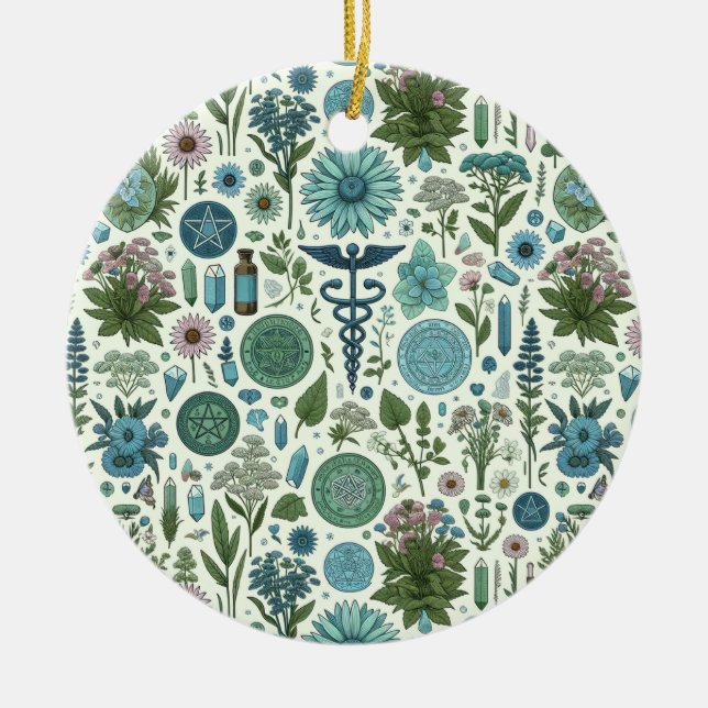Botanica: Magiska Örter & Witchcraft Julgransprydnad Keramik (Framsidan)