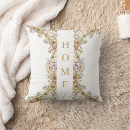 Botanical Accents "HOME" Pillow Kudde