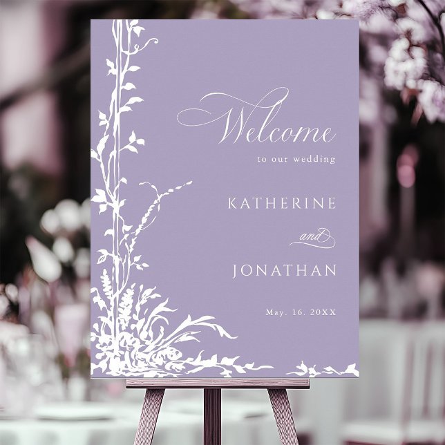 Botanical Arch Garden Lavender Wedding Welcome  Poster (Skapare uppladdad)