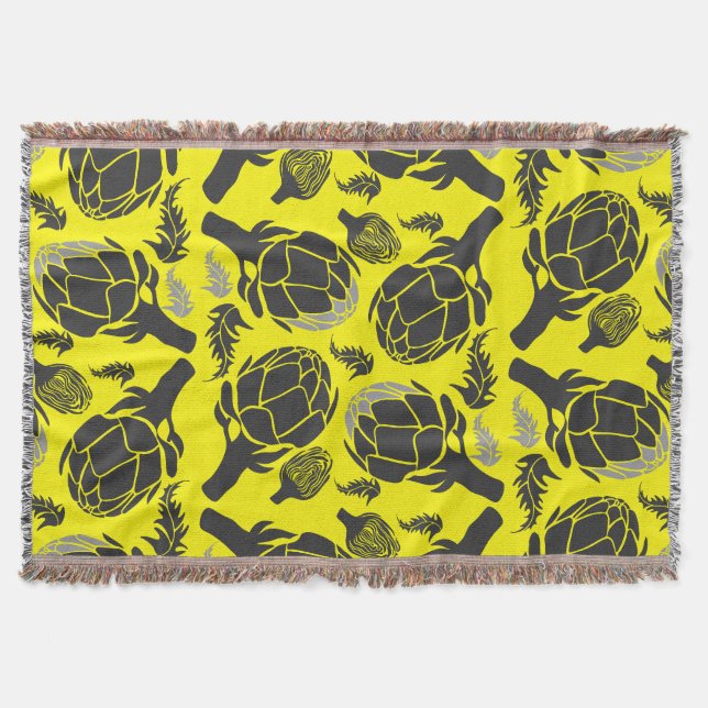 Botanical Artichoke Art Home Decor Filt (Framsidan)