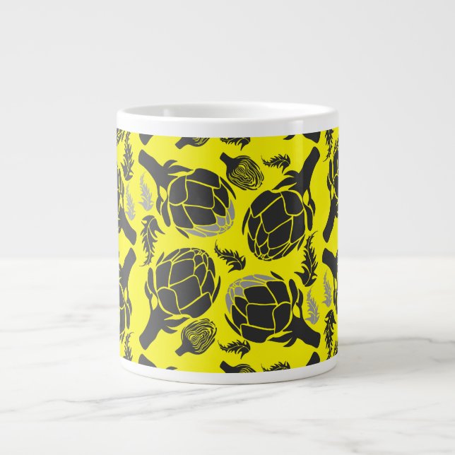Botanical Artichoke Art Home Decor Jumbo Mugg (Framsidan)