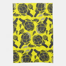 Botanical Artichoke Art Home Decor Kökshandduk
