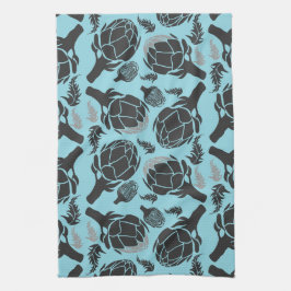 Botanical Artichoke Art Home Decor Kökshandduk