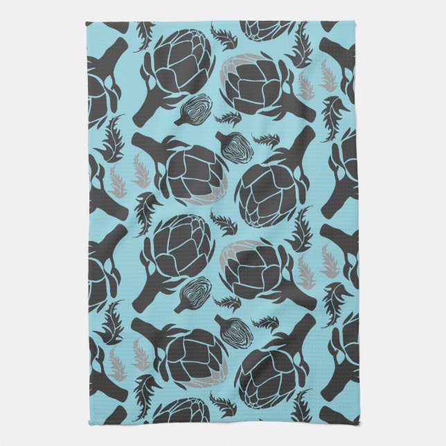 Botanical Artichoke Art Home Decor Kökshandduk (Vertikal)