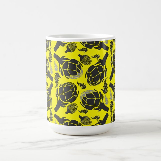 Botanical Artichoke Art Home Decor Magisk Mugg (Center)