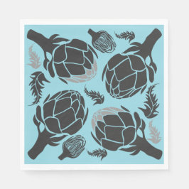 Botanical Artichoke Art Home Decor Pappersservett