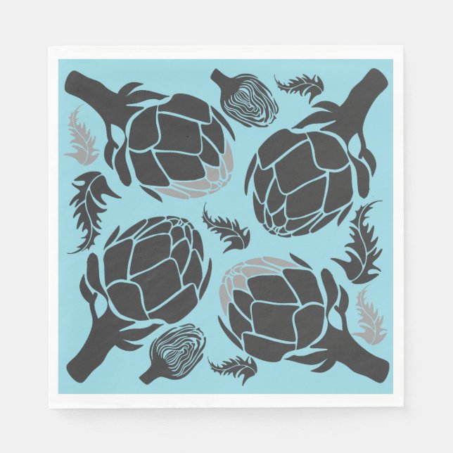 Botanical Artichoke Art Home Decor Pappersservett (Framsidan)