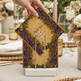 Botanical Baroque Mardi Gras Masquerade Pappersservett