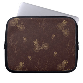 Botanical bicycle neoprene laptop sleeve