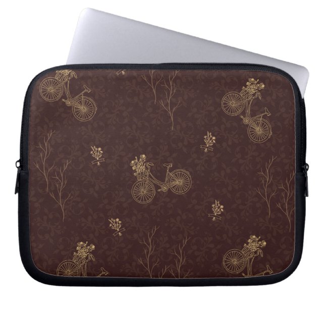 Botanical bicycle neoprene laptop sleeve (Framsidan)