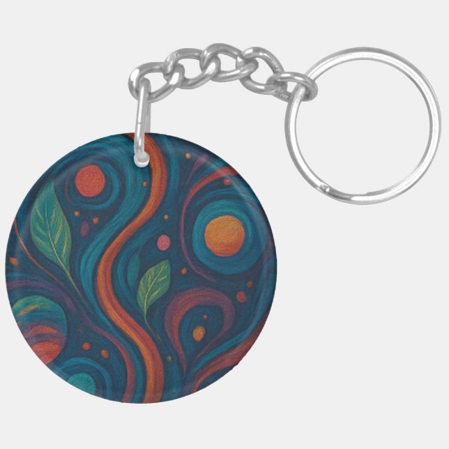 Botanical Bliss Full-Print Keychain (Höger Baksida)