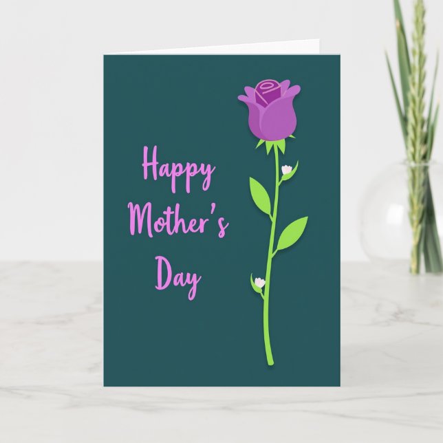 Botanical Bloom Mothers Day Card Kort (Framsida)