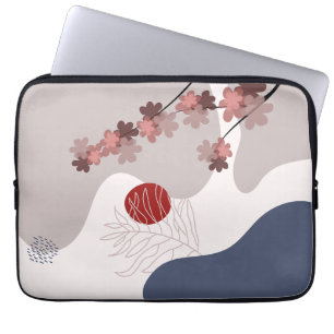 Botanical Boho Blue Magenta Laptop Fodral