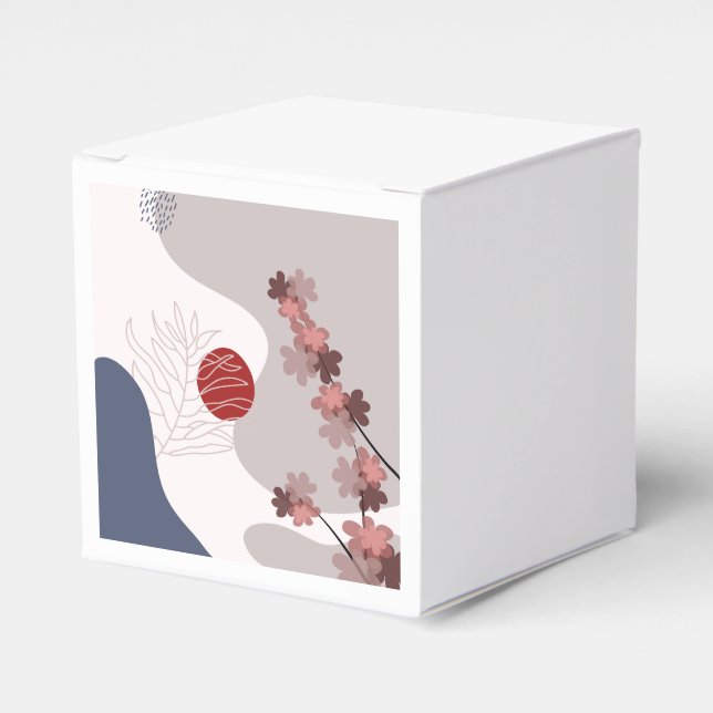 Botanical Boho Blue Magenta Presentaskar (Framsidan Sidan)